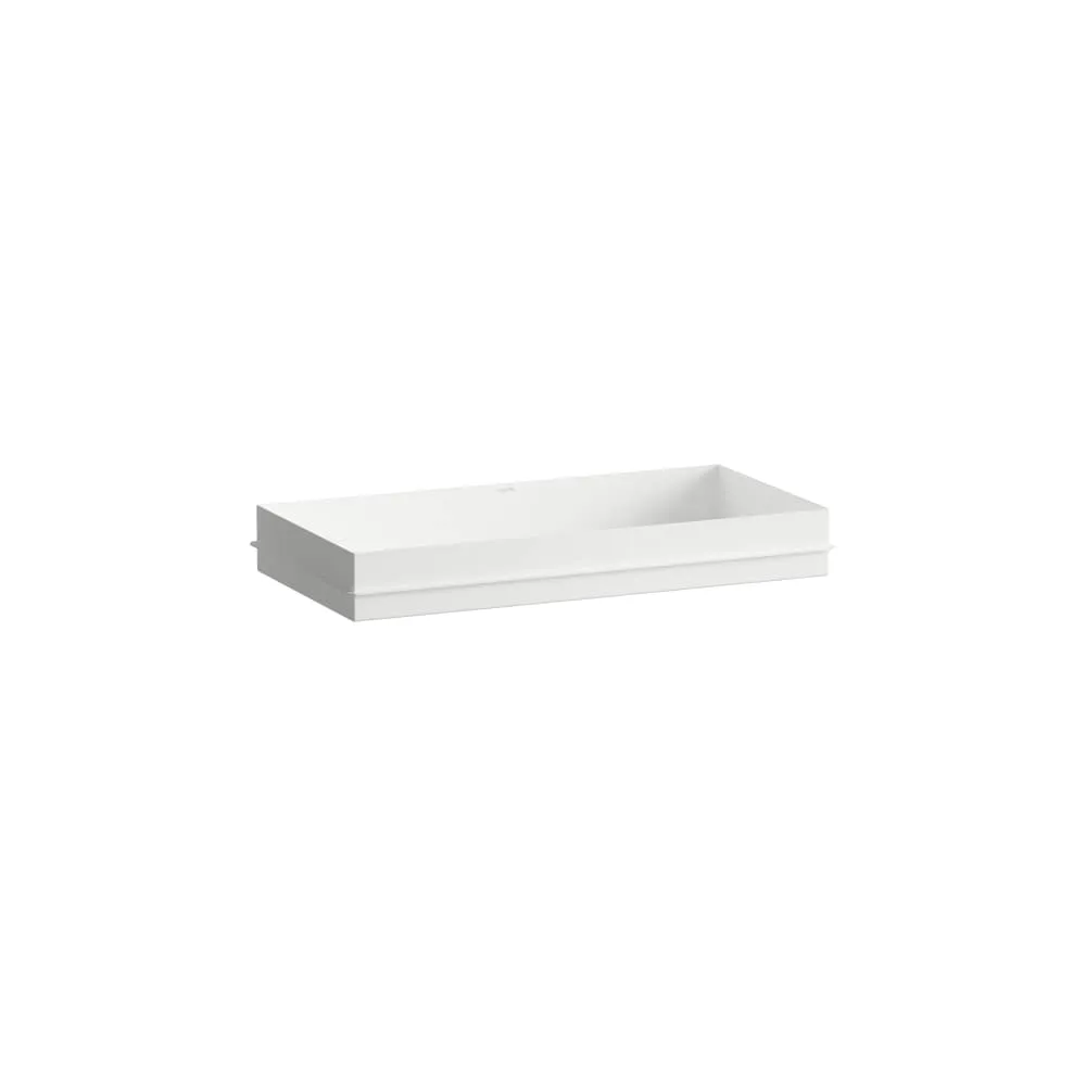Laufen Einbauwaschtisch METAPHOR rechteckig ohne Armaturenloch ohne Überlauf 750 x 375 x 111 mm in weiß