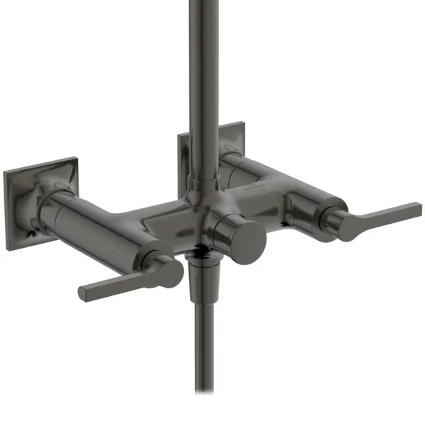 Ideal Standard Duschsystem Joy Neo mit Brausearmatur Hebelgriffe Magnetic Grey