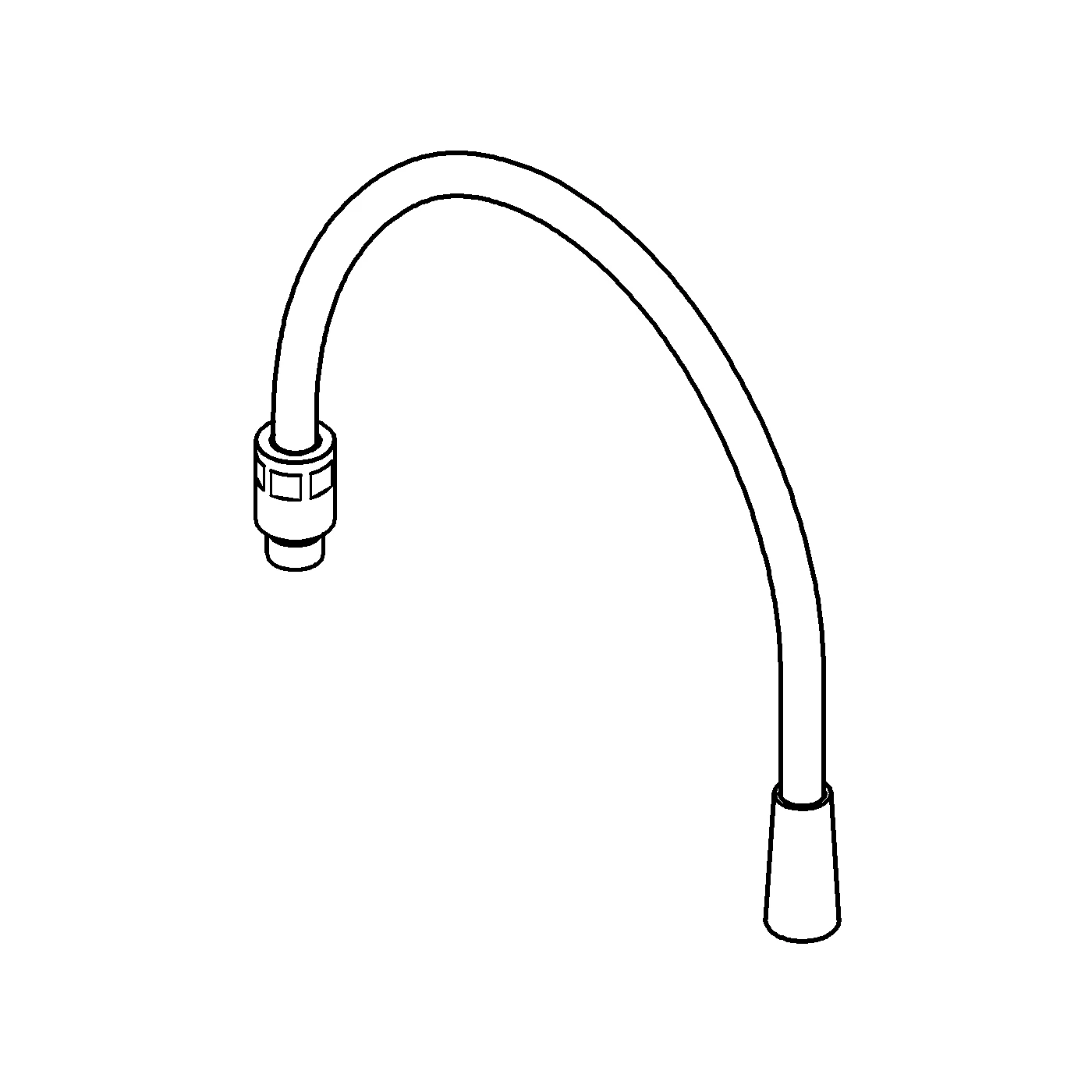 Brauseschlauch 46871, für Spültischbatterien Profi-Brause medium, chrom