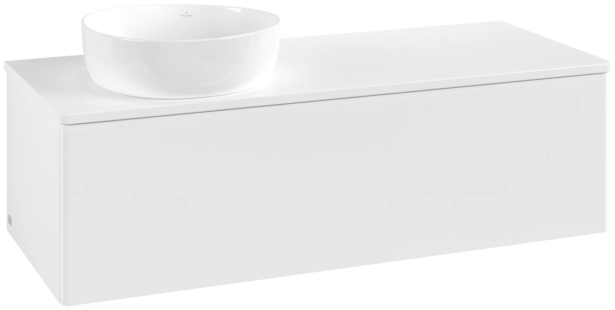 Villeroy & Boch Waschtischunterschrank „Antao“ 1200 × 360 × 500 mm White Matt Lacquer, für Becken links, ohne Beleuchtung Villeroy & Boch Waschtischunterschrank „Antao“ 1200 × 360 × 500 mm White Matt Lacquer, für Becken links, ohne Beleuchtung