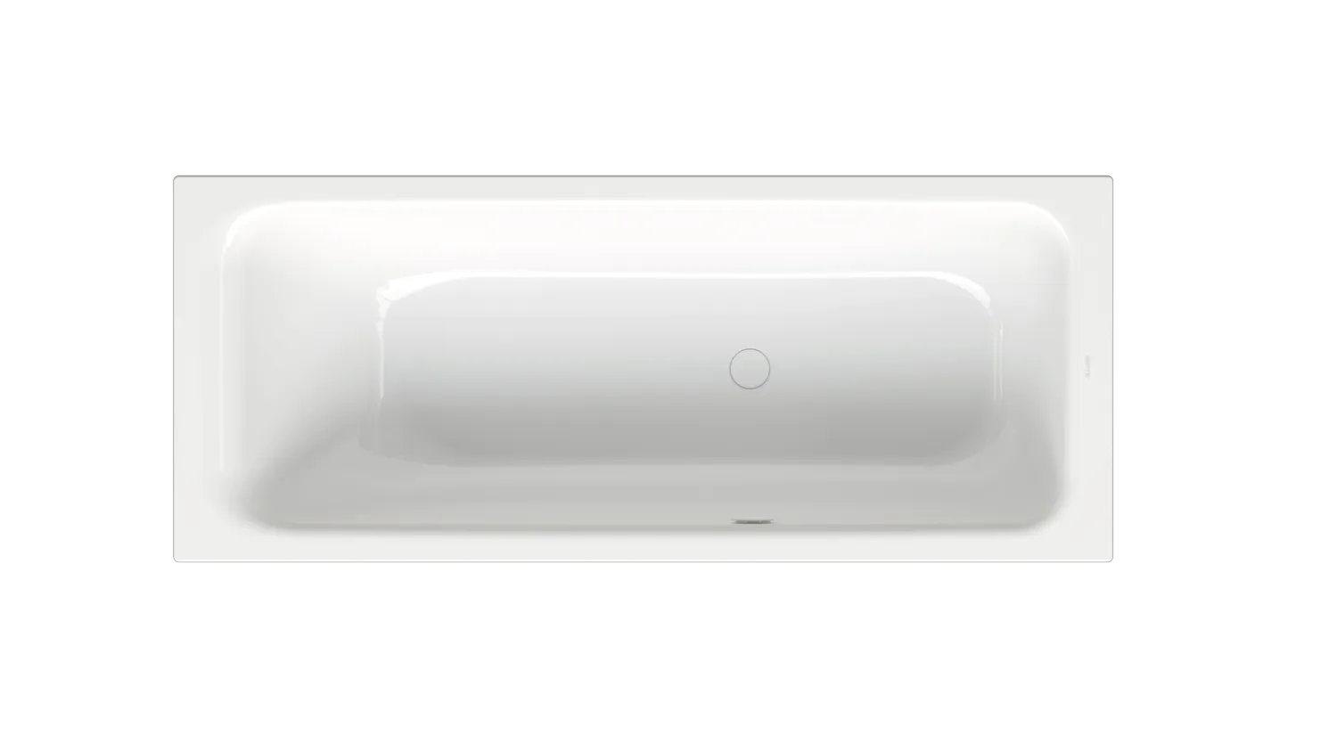 BetteSelect Badewanne Rechteck mit seitlichem Überlauf, weiß, glasierter Titan-Stahl, 1700 x 700 mm, Randhöhe 30 mm, Nutzinhalt 131 l