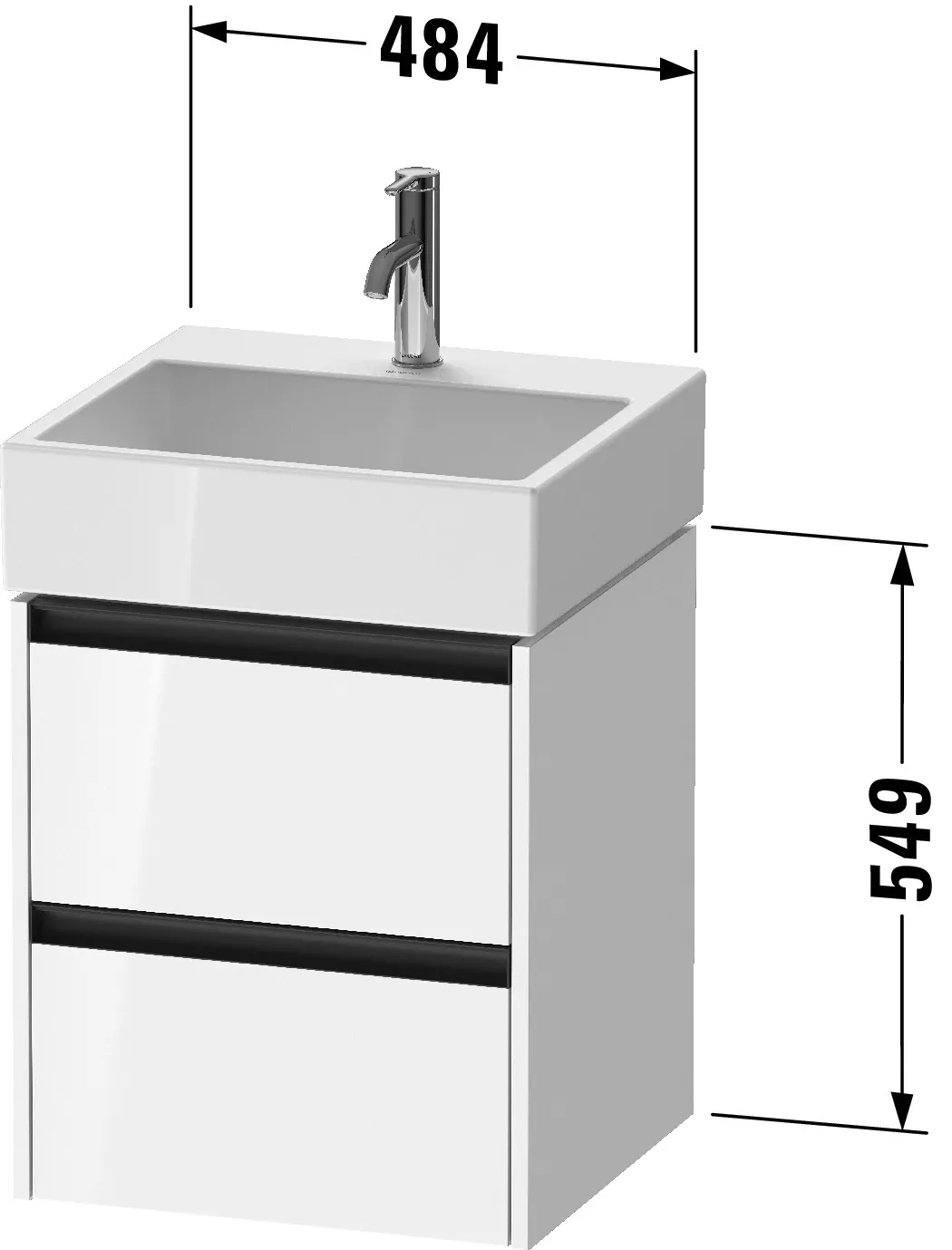 Duravit Waschtischunterschrank wandhängend „Ketho.2“ 48,4 × 54,9 × 46 cm in Eiche Marmoriert Duravit Waschtischunterschrank wandhängend „Ketho.2“ 48,4 × 54,9 × 46 cm in Eiche Marmoriert