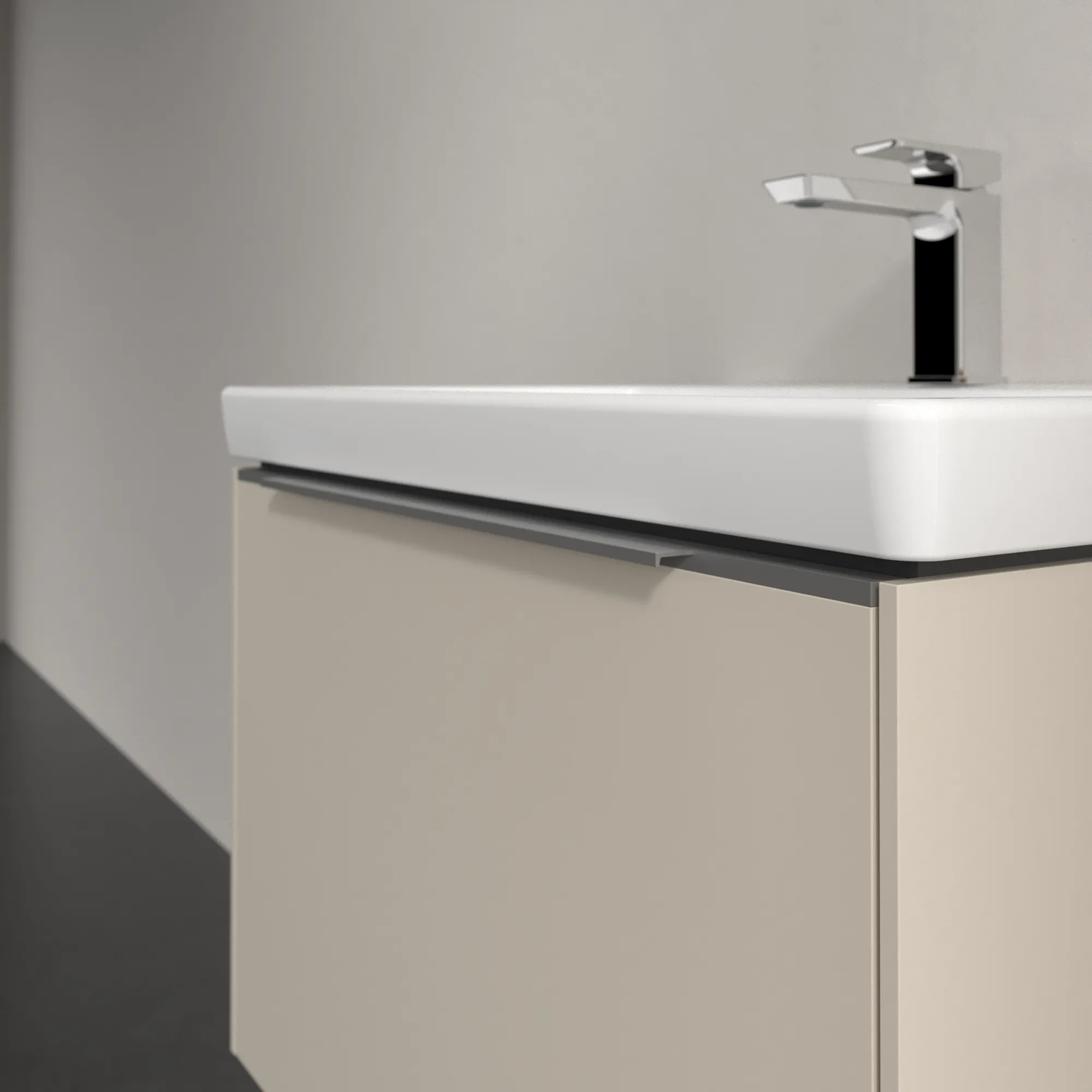 Villeroy & Boch Waschtischunterschrank „Subway 3.0“ für Schrankwaschtisch 622 × 429 × 478 mm Cashmere Grey, für Becken mittig
