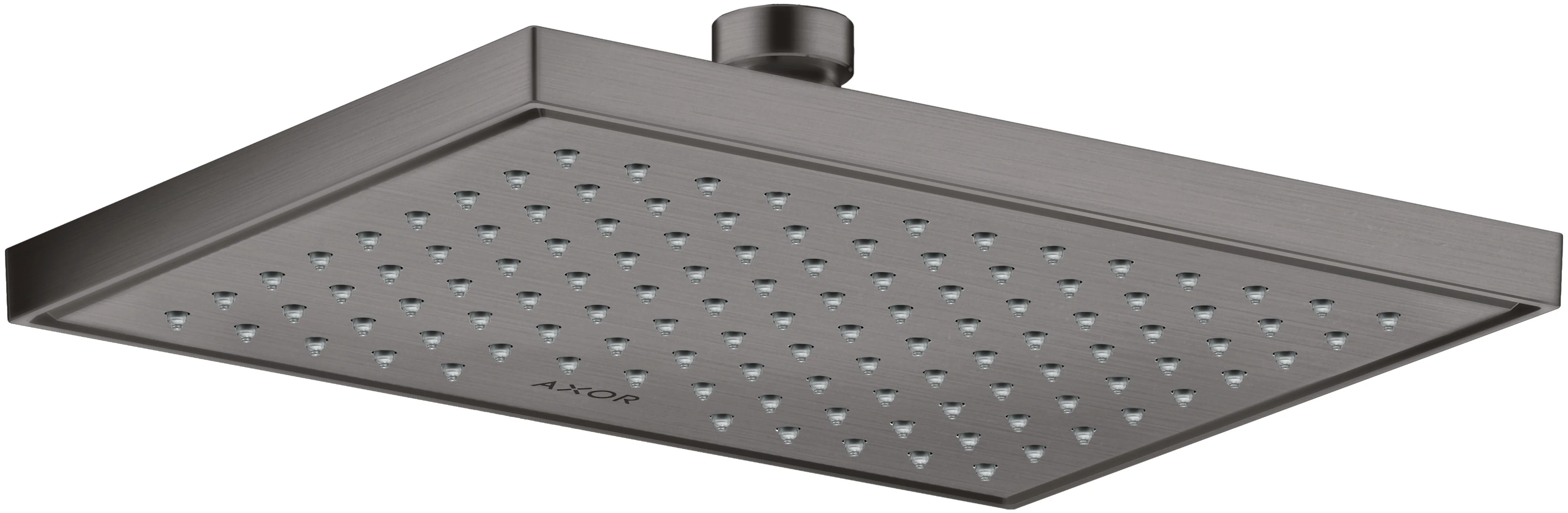 Hansgrohe AXOR ShowerSolutions Kopfbrause 1jet EcoSmart+ Brushed Black Chrome, 245 x 185 mm, winkelverstellbar, für Durchlauferhitzer geeignet