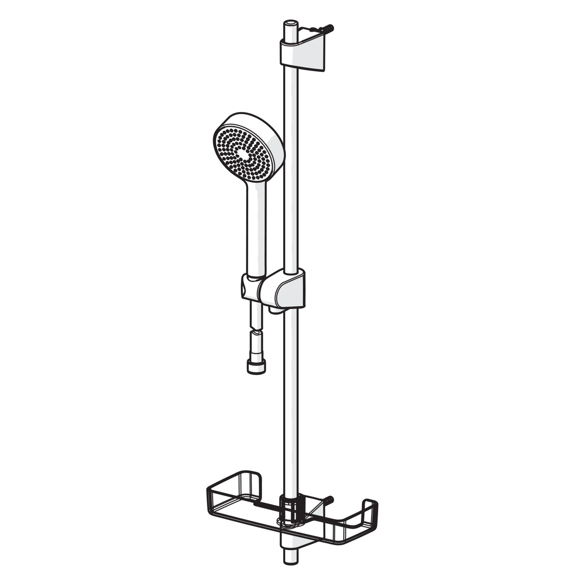 HA Wandst.garnitur HANSABASICJET 4478 1-strahlig d 95 mm DN15 chr