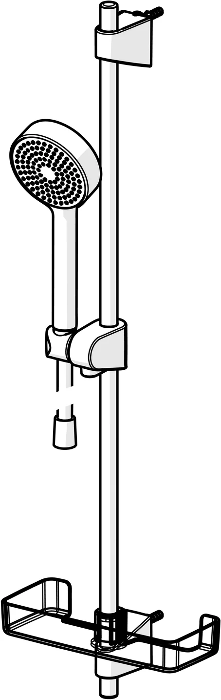 HansaBASICJET Wandstangen-Brausenset 4478, 1-strahlig d 95 mm DN15 Chrom HansaBASICJET Wandstangen-Brausenset 4478, 1-strahlig d 95 mm DN15 Chrom