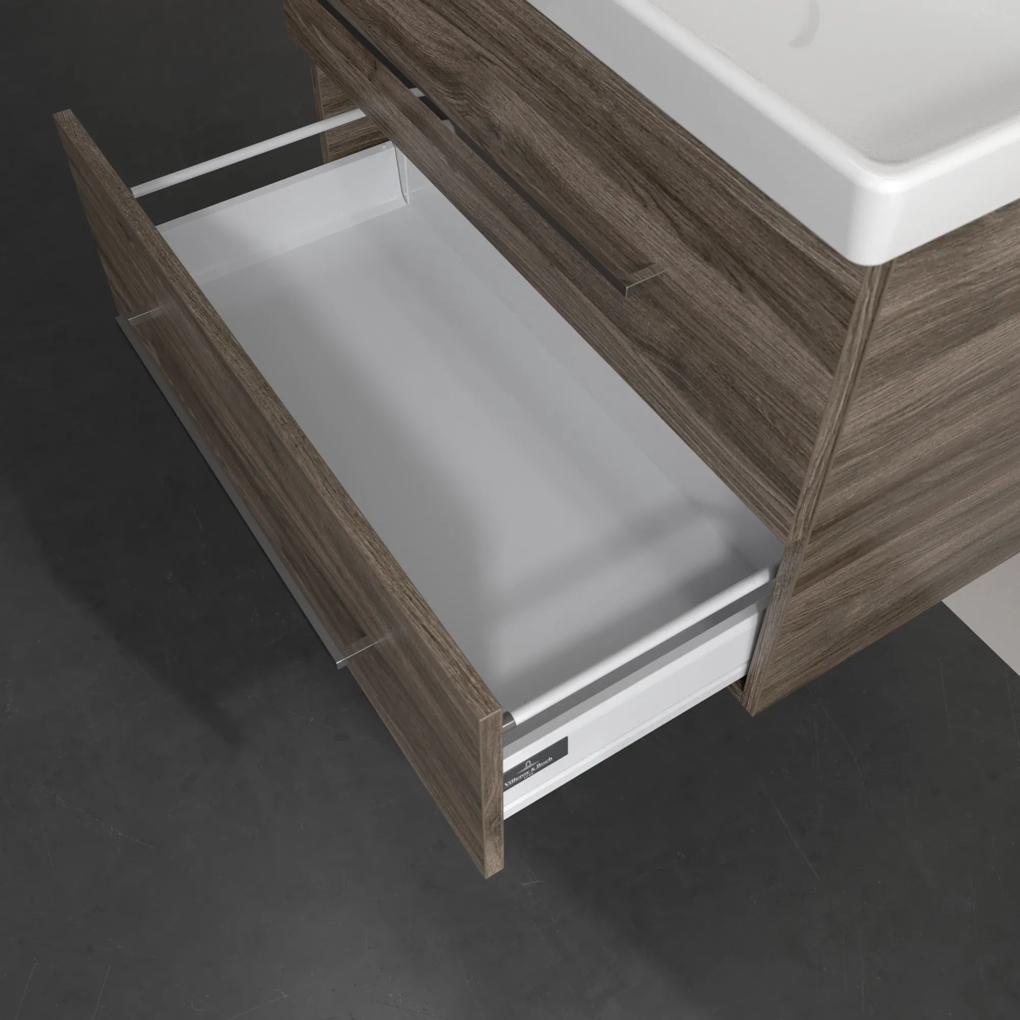 Villeroy & Boch Waschtischunterschrank „Avento“ für Schrankwaschtisch 780 × 514 × 452 mm Stone Oak, Soft Closing