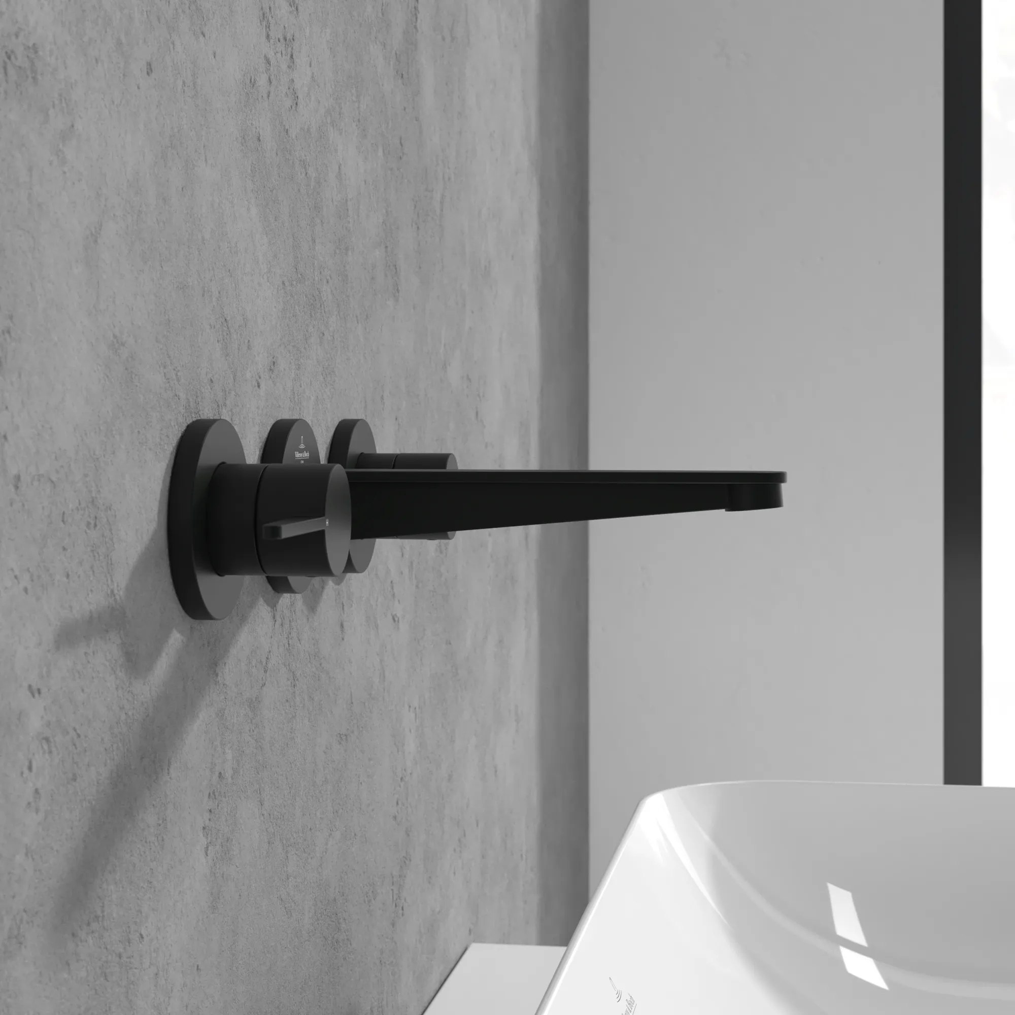 Zweihand-Unterputz-Armatur „Conum“ 18,9 cm Ausladung 205 mm in Matt Black Zweihand-Unterputz-Armatur „Conum“ 18,9 cm Ausladung 205 mm in Matt Black