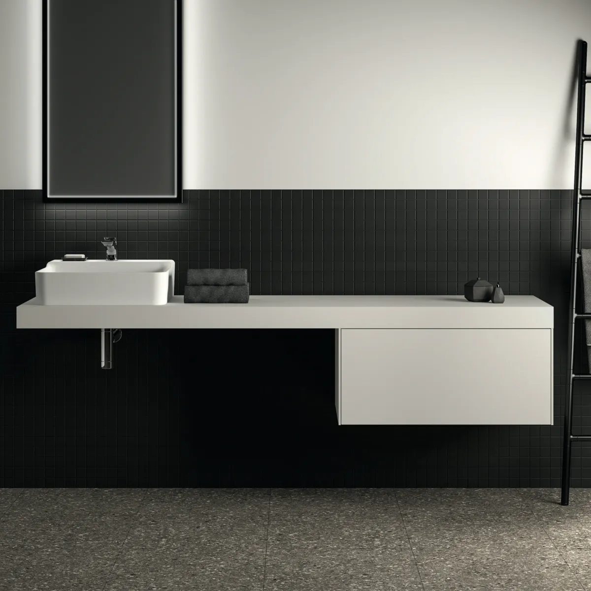 Ideal Standard Waschtischunterschrank „Conca“ 80 × 36 × 50,5 cm Weiß matt lackiert