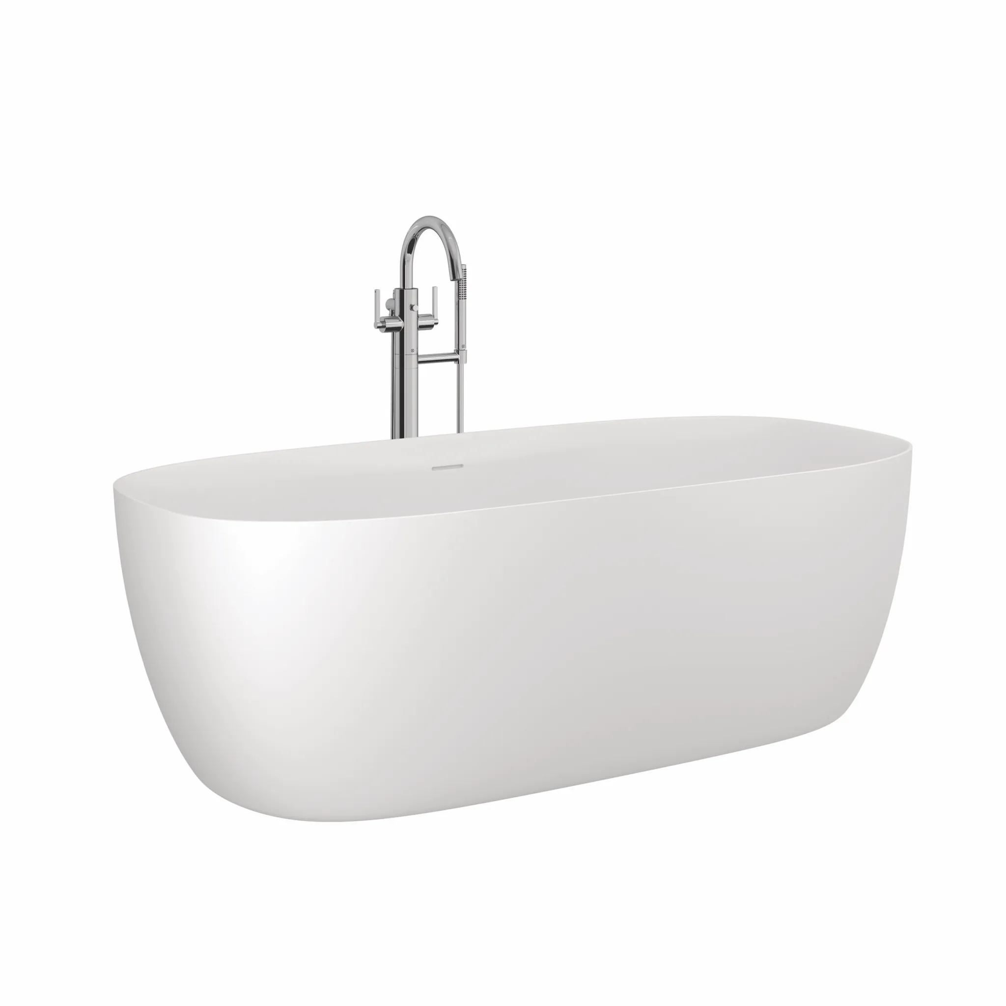 -RESA S Badewanne 170 x 80 H56 cm Soft Edge Ablauf inkl. Mattweiß