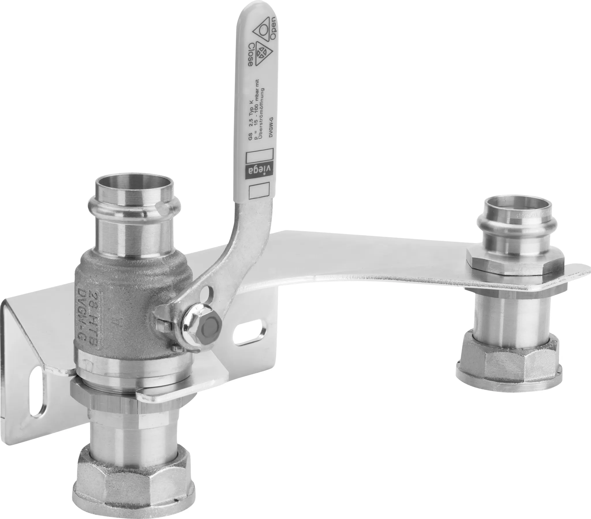 „Profipress G“ Montageeinheit für Zweistutzengaszähler 28 mm × 2,5 m³