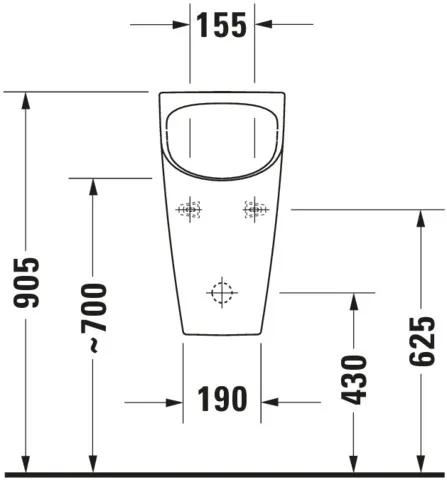Urinal ME by Starck wasserlos, weiß Abgang horizontal, Geruchsverschluß Urinal ME by Starck wasserlos, weiß Abgang horizontal, Geruchsverschluß
