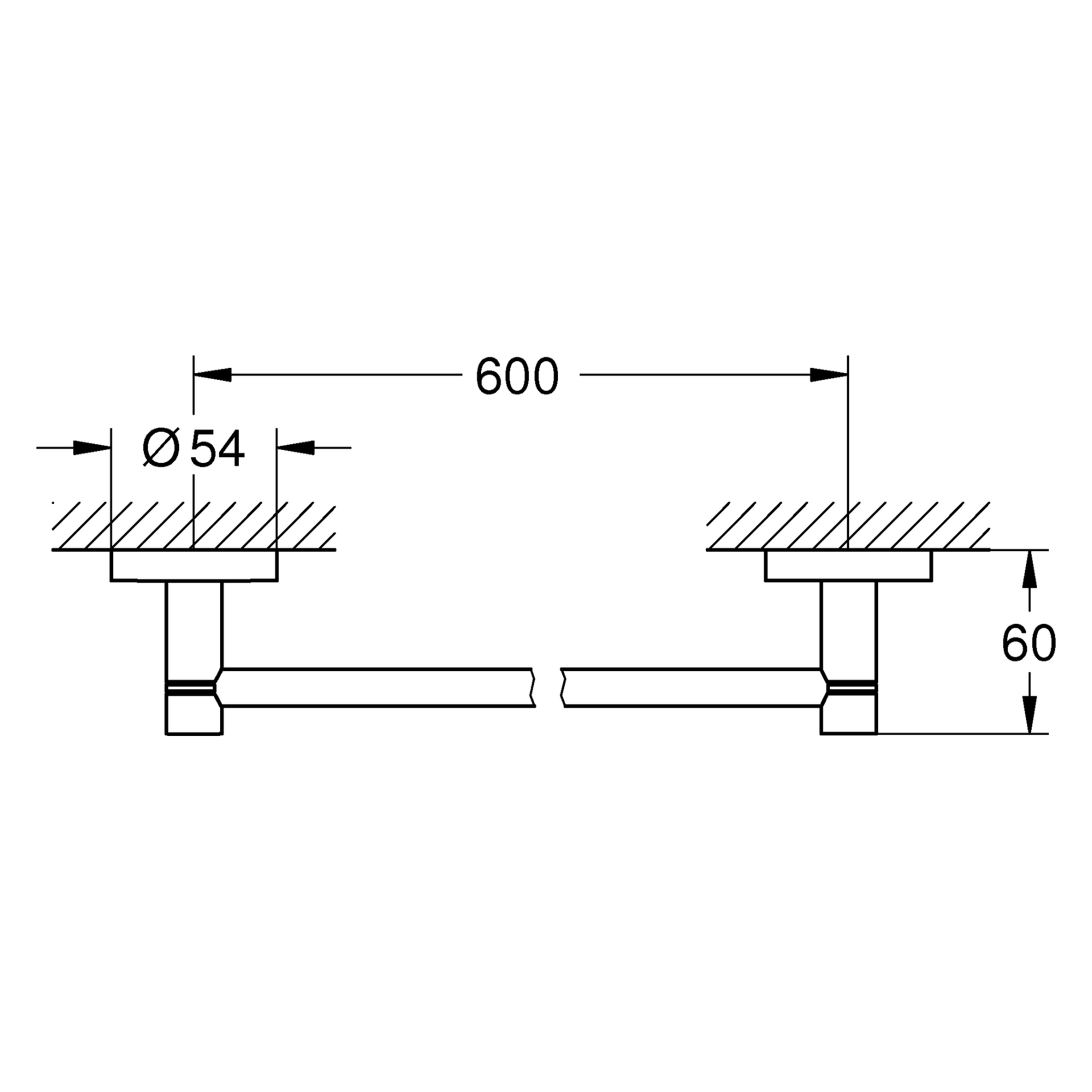 Badetuchhalter Essentials 40366_1, 654 mm, chrom