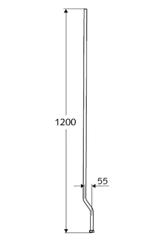Aufputz-Rohrset VITUS, G 1/2 IG, Ø 15 x 1 mm, 1212 mm, chrom Aufputz-Rohrset VITUS, G 1/2 IG, Ø 15 x 1 mm, 1212 mm, chrom