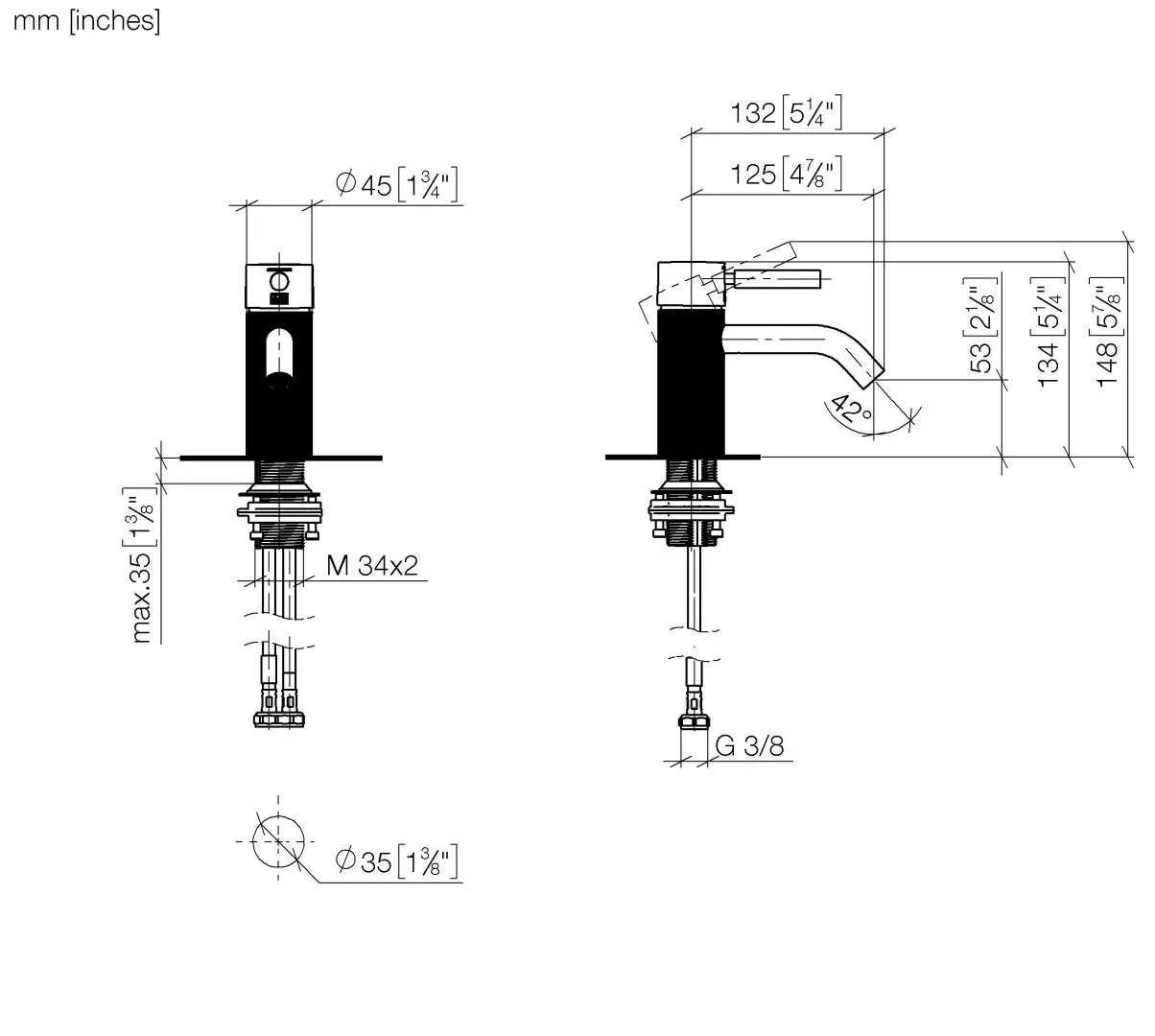 Dornbracht META Waschtisch-Einhandbatterie ohne Ablaufgarnitur - Chrom Dornbracht META Waschtisch-Einhandbatterie ohne Ablaufgarnitur - Chrom