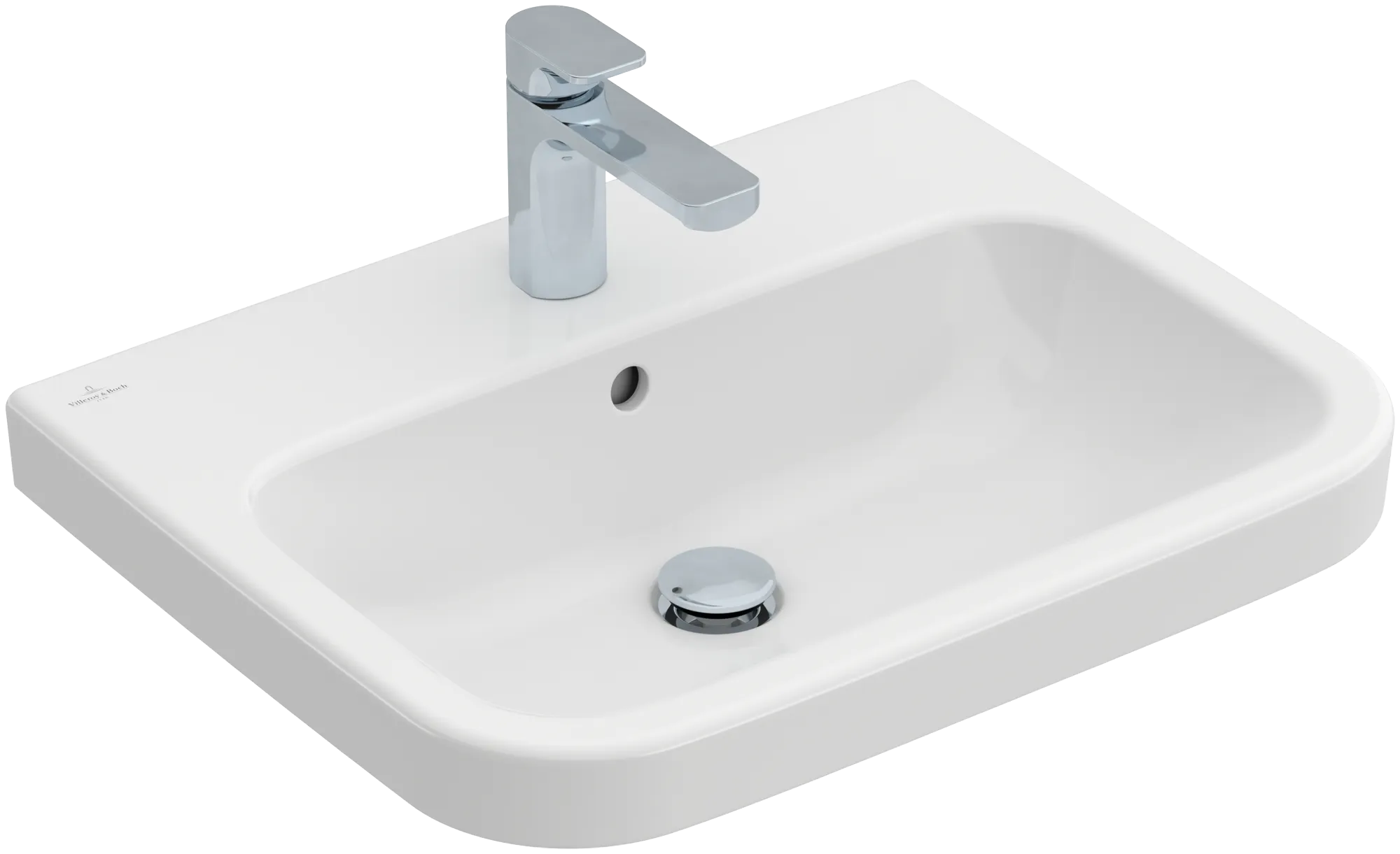 Villeroy & Boch Waschbecken „Architectura“ 600 × 470 × 180 mm, ohne Hahnlochbohrung, für Becken mittig in Weiß Alpin Villeroy & Boch Waschbecken „Architectura“ 600 × 470 × 180 mm, ohne Hahnlochbohrung, für Becken mittig in Weiß Alpin