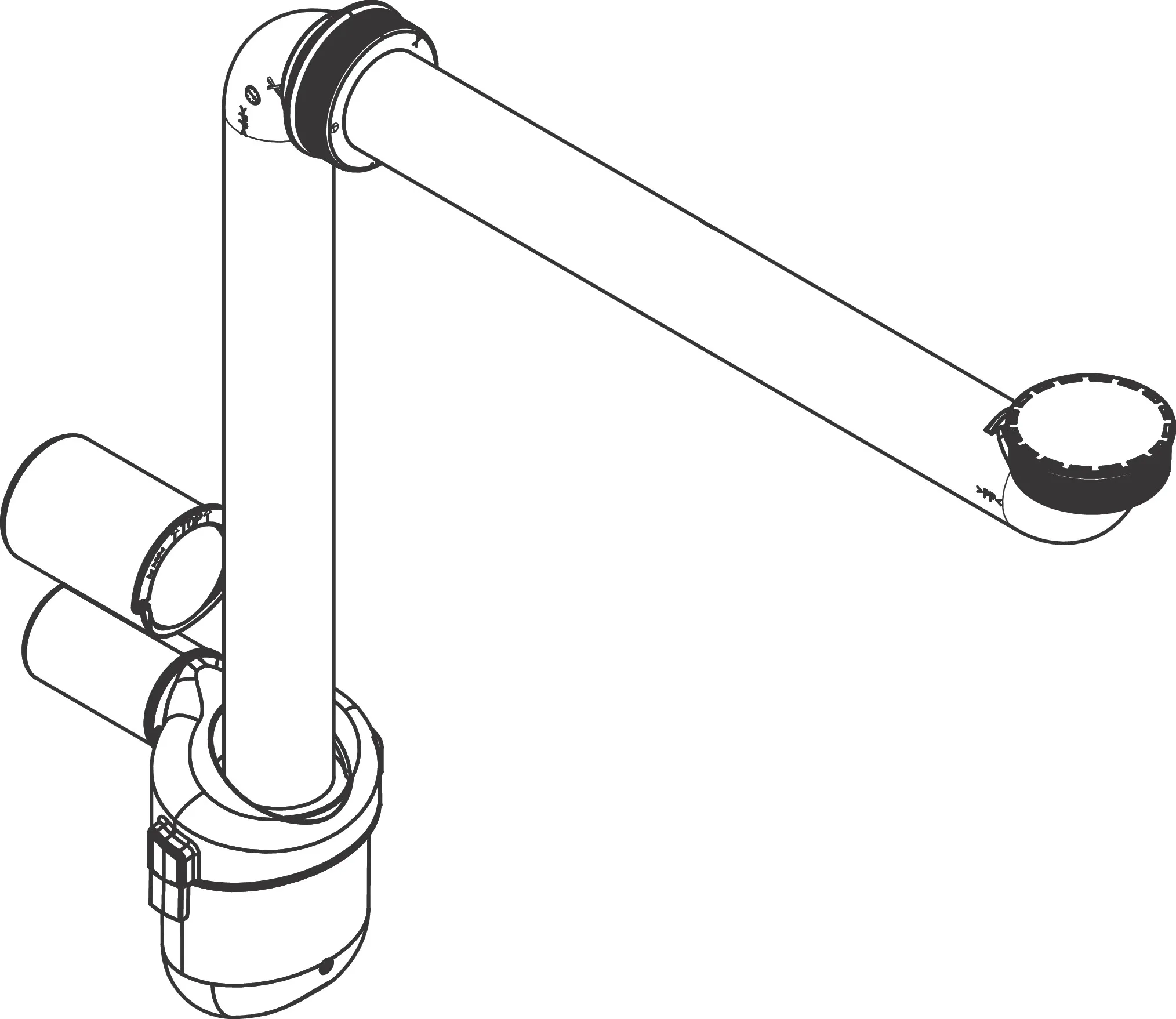 Hansgrohe Xevolos E Möbel Raumsparsiphon für Waschtisch 50 mm Hansgrohe Xevolos E Möbel Raumsparsiphon für Waschtisch 50 mm