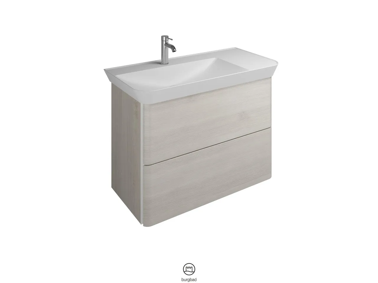 burgbad Waschtischunterschrank „Iveo“ in Eiche Dekor Cashmere