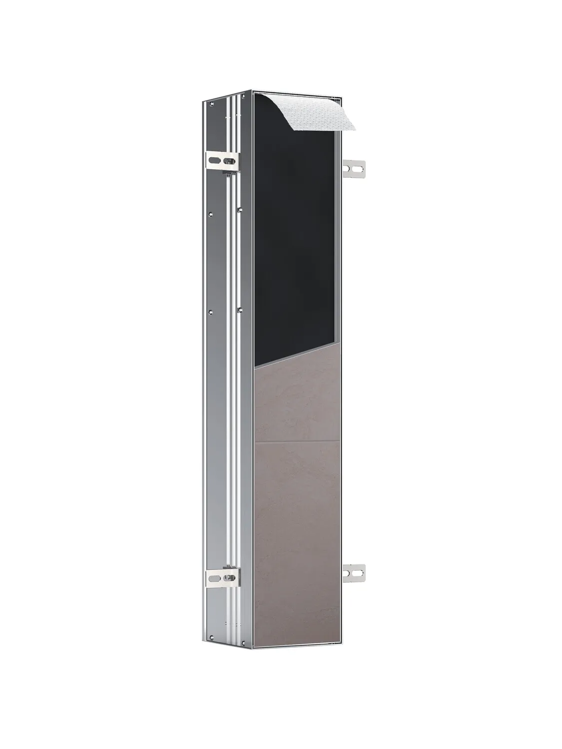 WC-Modul asis plus, Unterputz Papierentnahme oben, 803 mm, Tür links