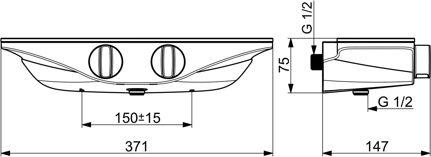HansaEMOTION Duscharmatur Wandmontage Thermostat Chrom/Weiss DN15 HansaEMOTION Duscharmatur Wandmontage Thermostat Chrom/Weiss DN15