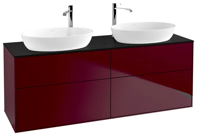 Villeroy & Boch Waschtischunterschrank „Finion“ für Schrankwaschtisch 1600 × 603 × 501 mm Peony Matt Lacquer, mit Hahnlochbohrung, für links und rechts Villeroy & Boch Waschtischunterschrank „Finion“ für Schrankwaschtisch 1600 × 603 × 501 mm Peony Matt Lacquer, mit Hahnlochbohrung, für links und rechts