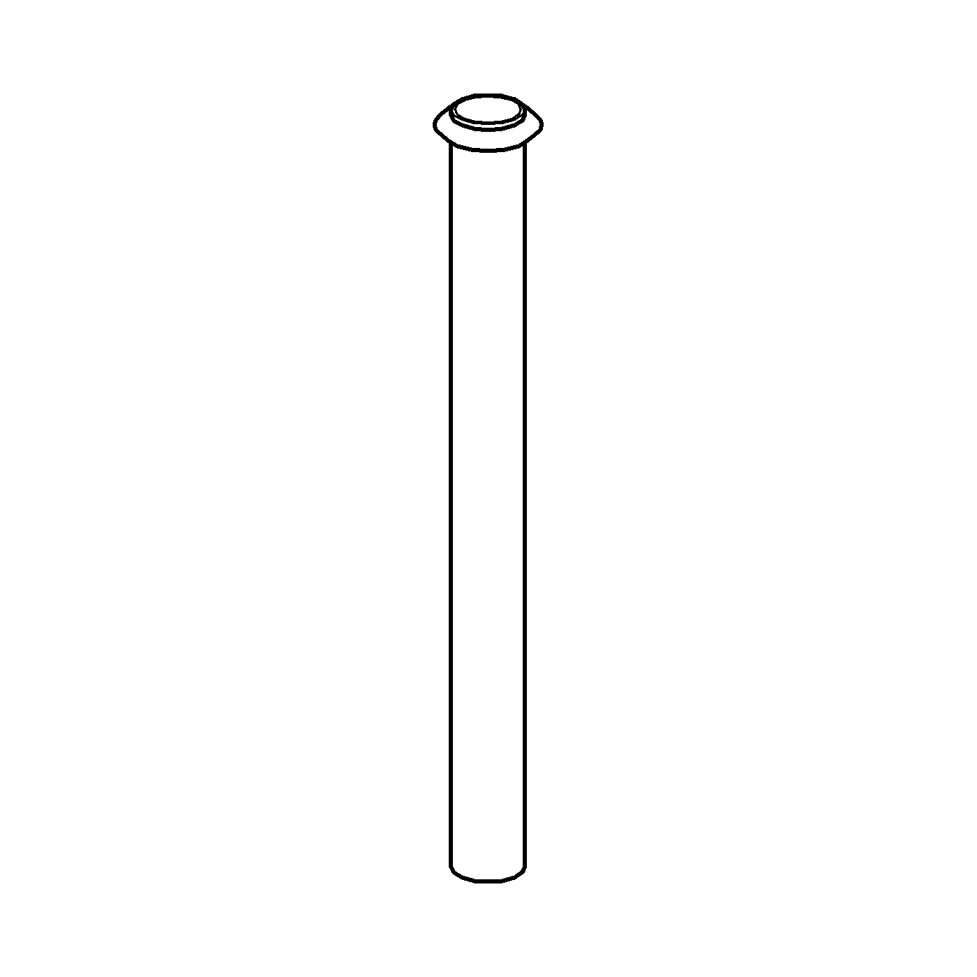 Urinalspülrohr 37035, ⌀ 18 mm, 200 mm, gerade, chrom Urinalspülrohr 37035, ⌀ 18 mm, 200 mm, gerade, chrom