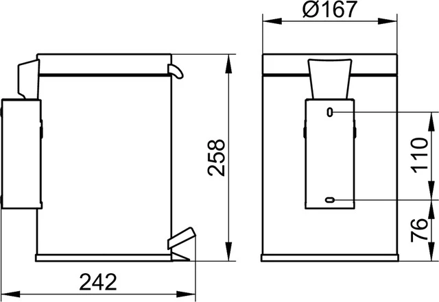 Plan 14977170000 Hygieneabfallsammler wandhängend silber-eloxiert Plan 14977170000 Hygieneabfallsammler wandhängend silber-eloxiert