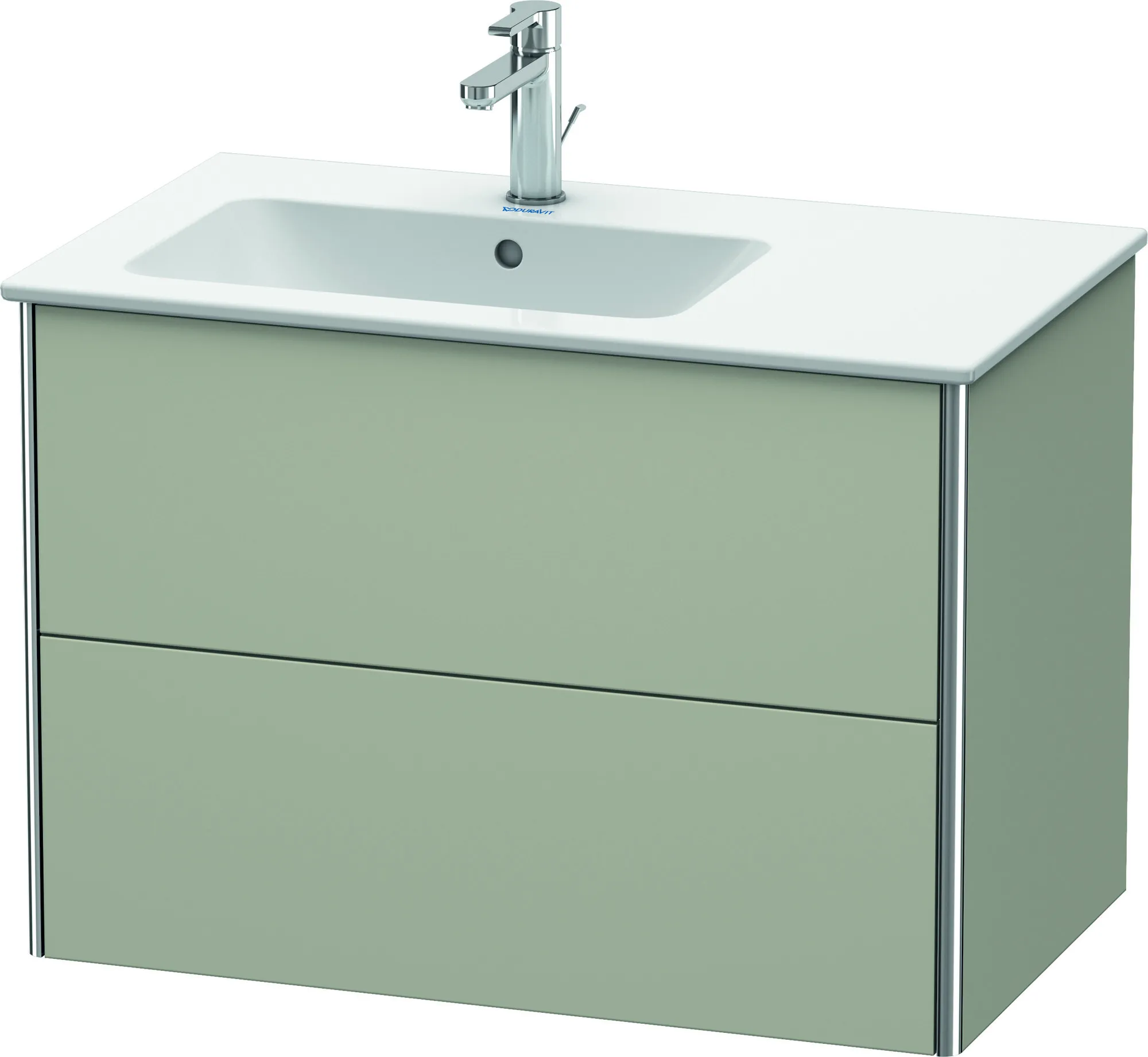 Duravit Waschtischunterschrank wandhängend „XSquare“ 81 × 56 × 47,8 cm Taupe Seidenmatt