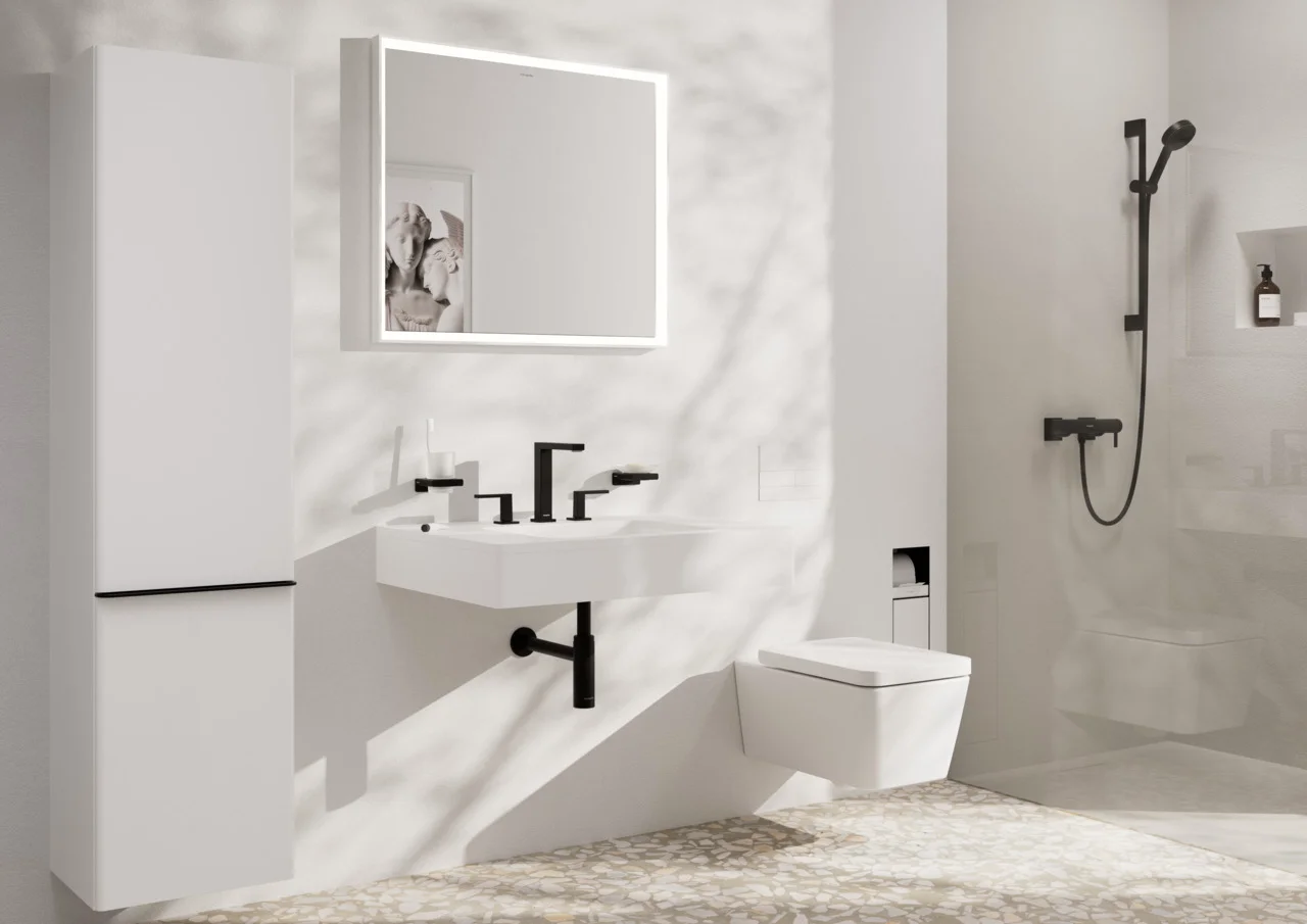Hansgrohe Xuniva Q Unterbauwaschtisch 450x350 mm, weiß, glänzend, mit Überlauf, CL25