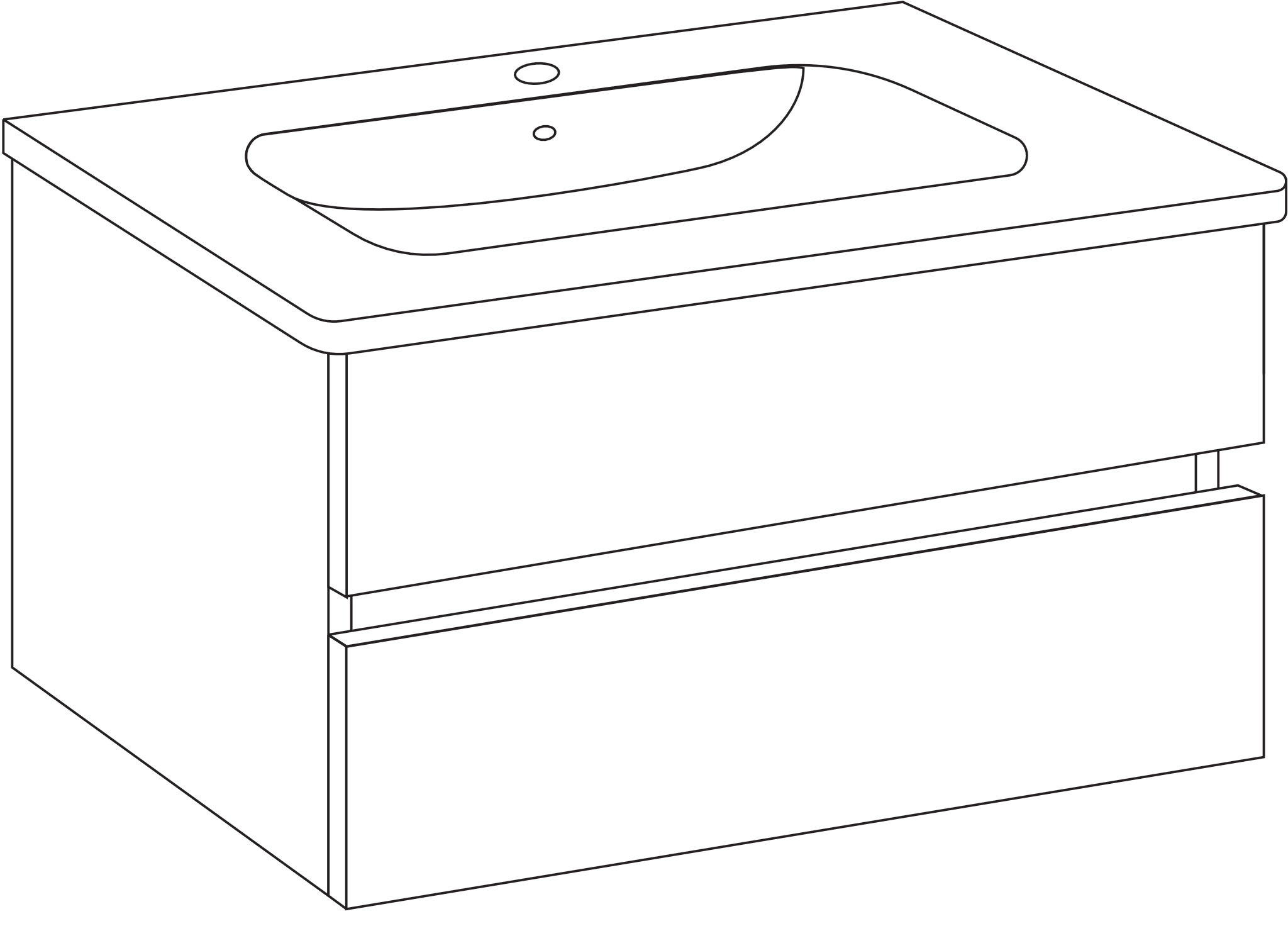Sanipa Keramik-Waschtisch-Waschtischunterschrank mit Waschtischunterschrank „Solo One“ 740 × 555 × 450 mm in Eiche Kansas Sanipa Keramik-Waschtisch-Waschtischunterschrank mit Waschtischunterschrank „Solo One“ 740 × 555 × 450 mm in Eiche Kansas