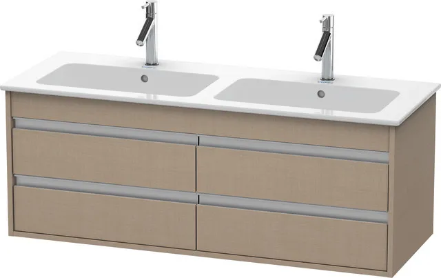 Duravit Waschtischunterschrank wandhängend „Ketho“ 127 × 48 × 47,5 cm Leinen