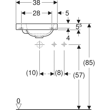 Wandwaschtisch mit Ablagefläche „iCon Light“, rechteckig, Hahnlochposition links, Ablagefläche links, mittig 38 × 28 cm in weiß matt Wandwaschtisch mit Ablagefläche „iCon Light“, rechteckig, Hahnlochposition links, Ablagefläche links, mittig 38 × 28 cm in weiß matt