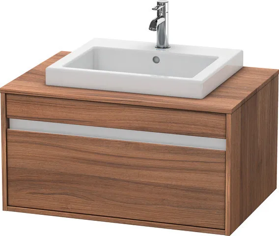 Duravit Waschtischunterschrank wandhängend „Ketho“ 80 × 42,6 × 55 cm Nussbaum Natur