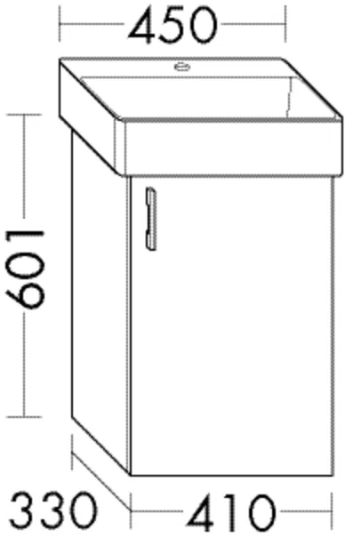 Waschtischunterschrank Sys30 PG1 Aqua von burgbad – 410 mm breit, 330 mm tief, 601 mm hoch, 1 Tür Waschtischunterschrank Sys30 PG1 Aqua von burgbad – 410 mm breit, 330 mm tief, 601 mm hoch, 1 Tür