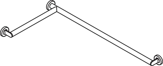Dusch-, WannenhandlaufEdelstahl, PVD, waagerechte Längen 947 x 495 mm, 70 mm tief, Stangendurchmesser 32 mm, Ausführung links, in Farbe CK (messing glänzend) Dusch-, WannenhandlaufEdelstahl, PVD, waagerechte Längen 947 x 495 mm, 70 mm tief, Stangendurchmesser 32 mm, Ausführung links, in Farbe CK (messing glänzend)