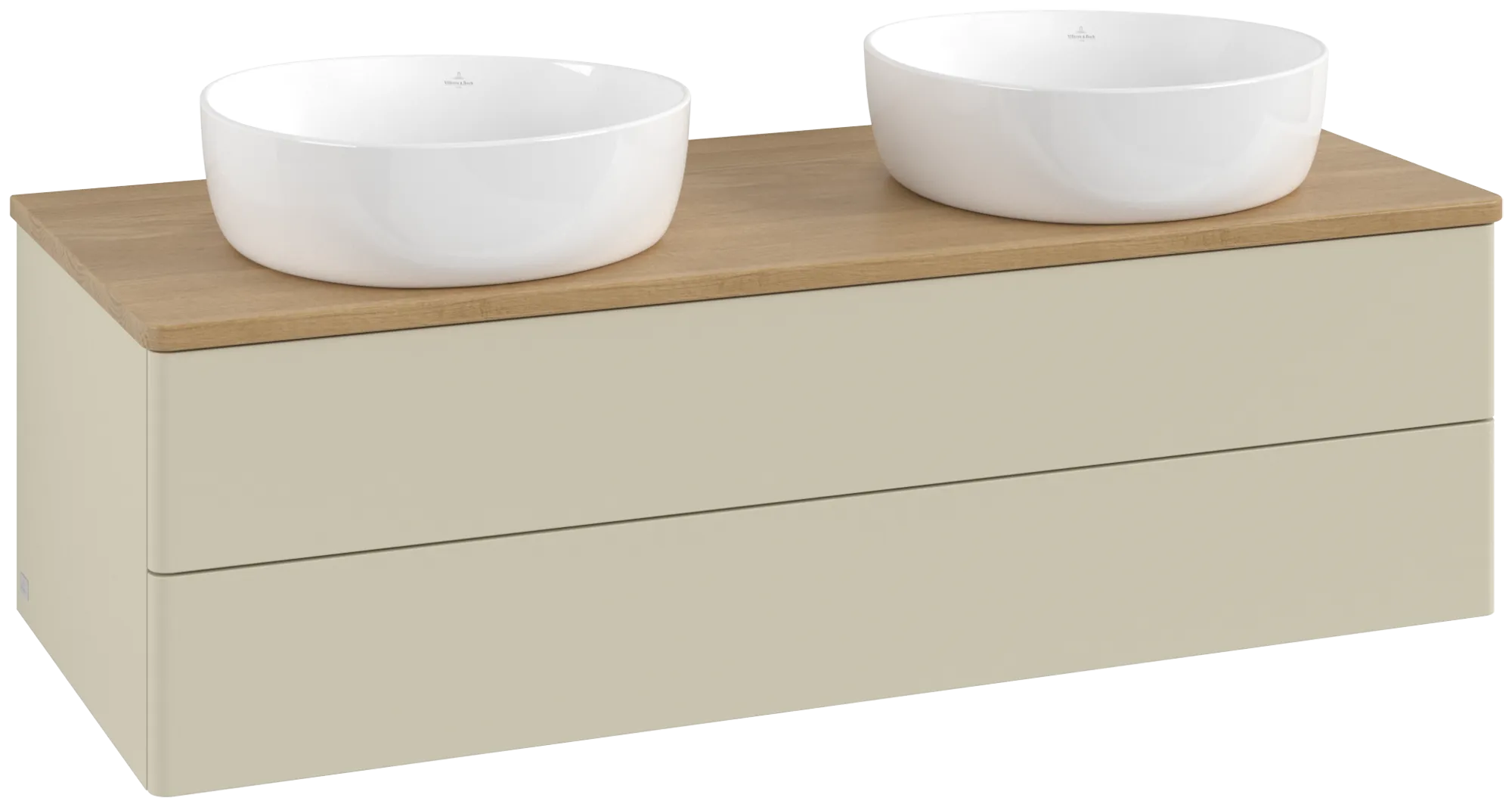 Villeroy & Boch Antao Waschbeckenunterschrank L24_1, 1200x360x500 mm, Silk Grey Matt Lacquer / Honey Oak