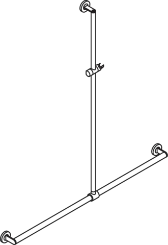 HEWI Haltegriff pulverbeschichtet „System 900“ in Weiß tiefmatt / Chrom HEWI Haltegriff pulverbeschichtet „System 900“ in Weiß tiefmatt / Chrom