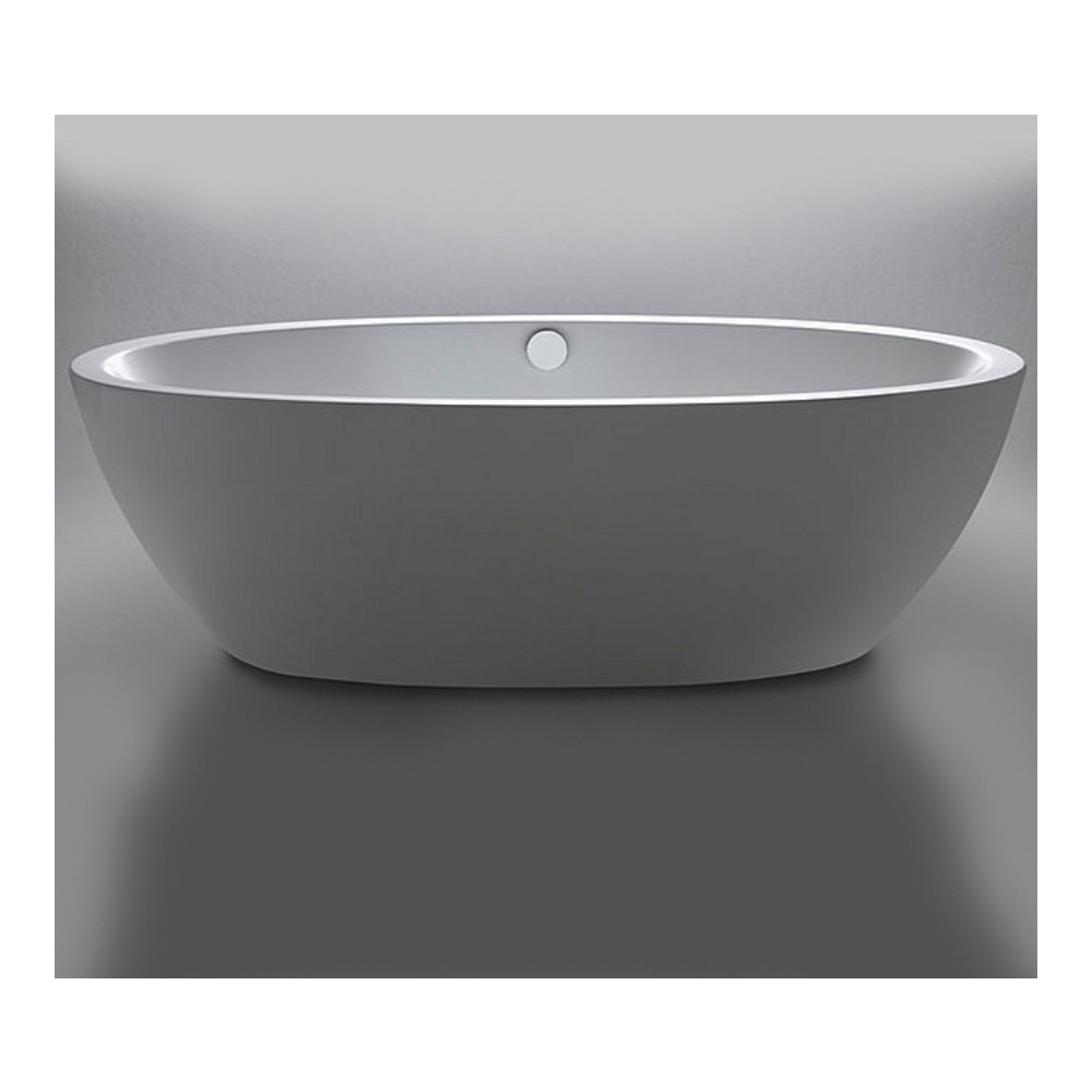 repaBAD Badewanne „Ferrara F“ freistehend oval 1900 × 950 mm, Mittelablauf in Weiß repaBAD Badewanne „Ferrara F“ freistehend oval 1900 × 950 mm, Mittelablauf in Weiß