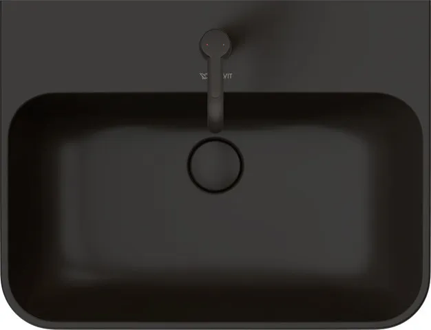 Aufsatzwaschtisch „Happy D.2 Plus“, mit Überlauf, Hahnlochposition mittig Aufsatzwaschtisch „Happy D.2 Plus“, mit Überlauf, Hahnlochposition mittig