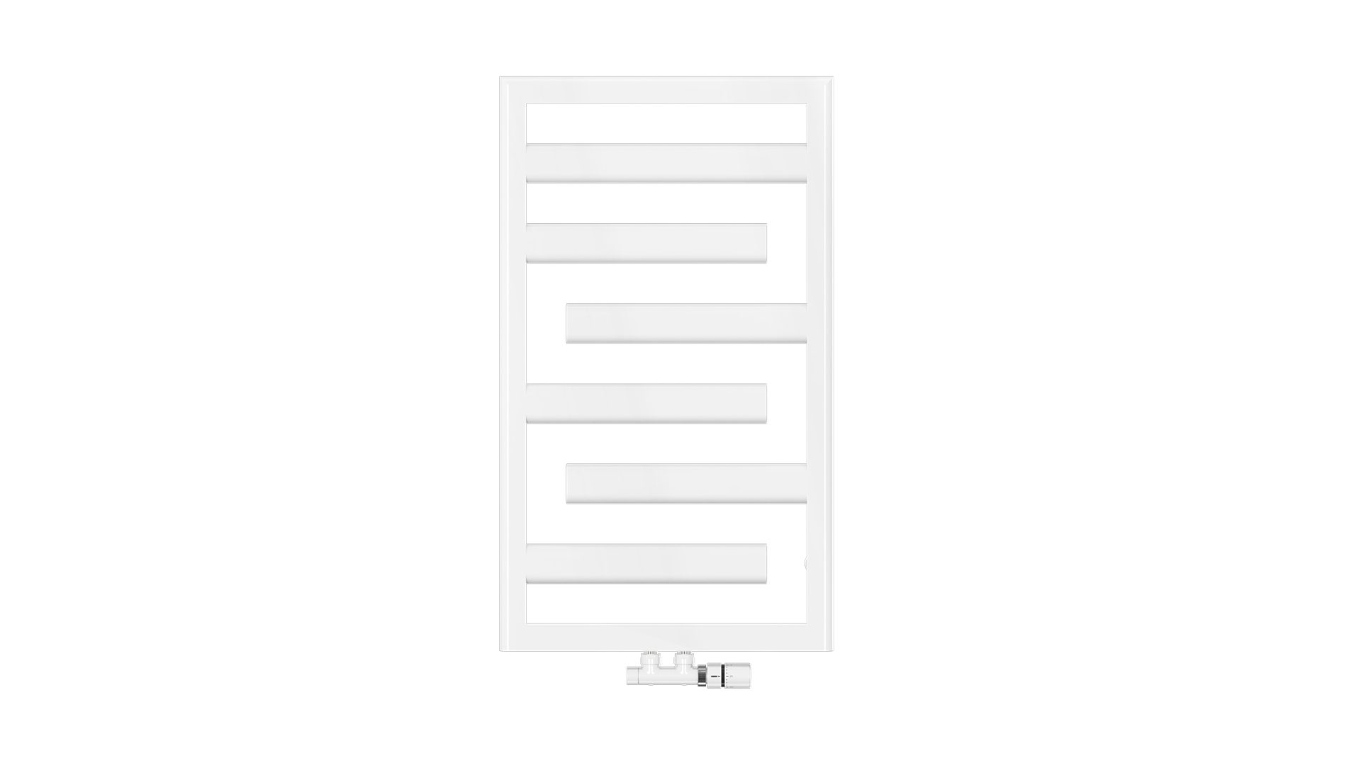Zehnder Design-Heizkörper „Tetris“ 50 × 86 cm in Verkehrsweiß (RAL 9016, glänzend)