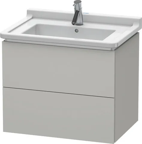 Duravit Waschtischunterschrank wandhängend „L-Cube“ 67 × 55,8 × 46,9 cm Betongrau Matt