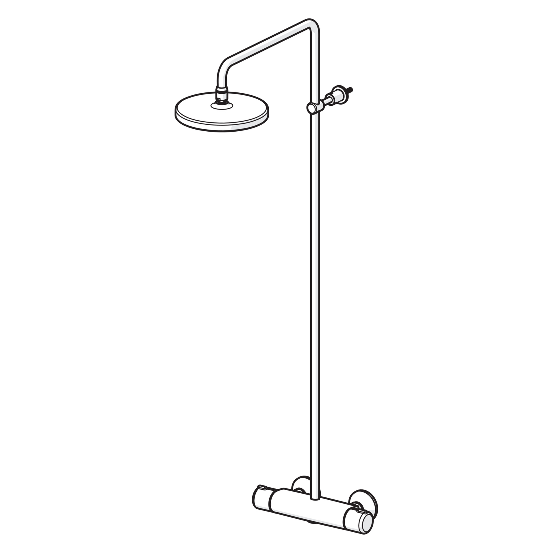 HA Regenbrause-Duscharmatur HANSAMICRA 4435 1-strahlig Ausladung 427-452 mm Chrom