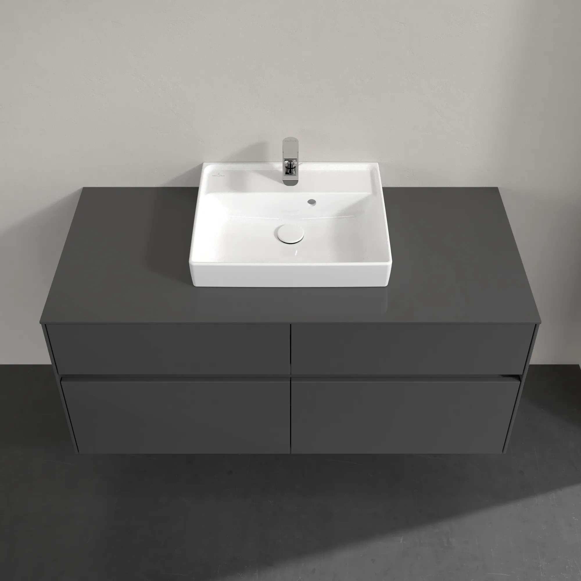 Villeroy & Boch Collaro Waschbeckenunterschrank 1200x548x500mm Glossy Grey