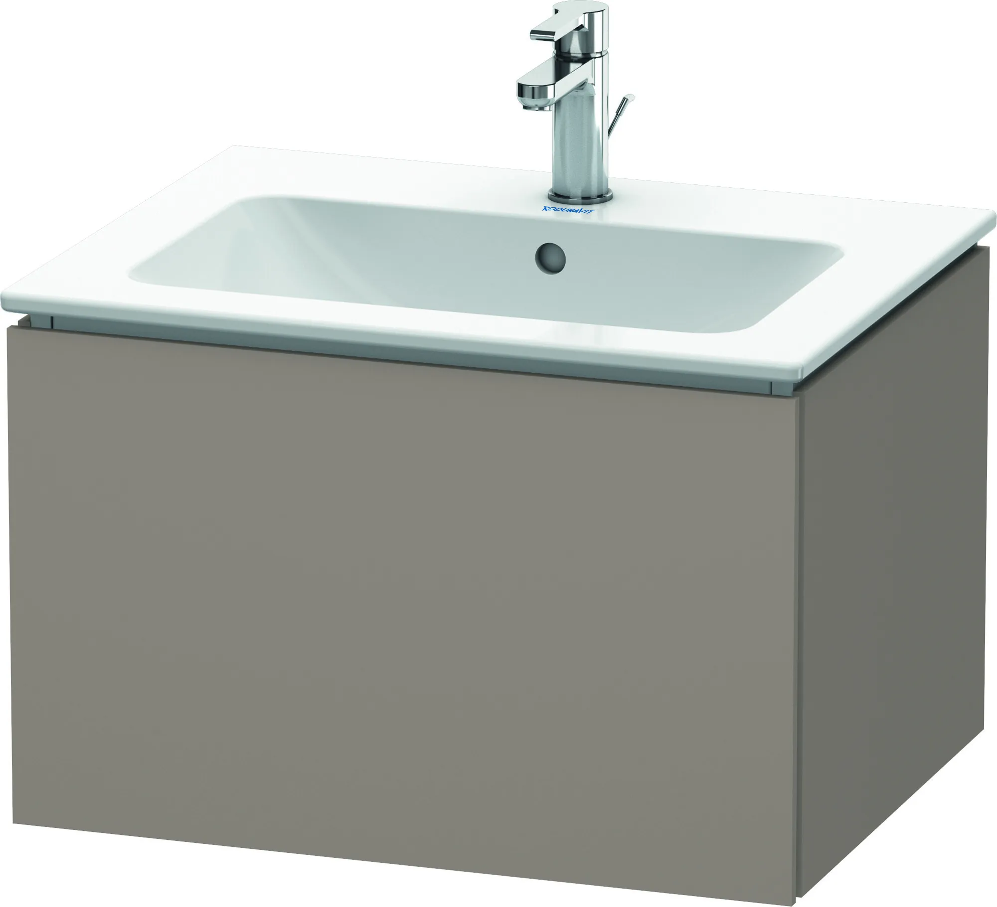 Duravit Waschtischunterschrank wandhängend „L-Cube“ 62 × 40 × 48,1 cm Basalt Matt