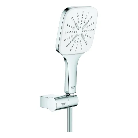 Wandhalterset Rainshower SmartActive 130 Cube 26588, 3 Strahlarten, Brauseboden moon white, Handbrausehalter, Brauseschlauch Silverflex 1500 mm, 9,5 l/min Durchflusskonstanthalter, moon white/chrom Farbe: moon white Wandhalterset Rainshower SmartActive 130 Cube 26588, 3 Strahlarten, Brauseboden moon white, Handbrausehalter, Brauseschlauch Silverflex 1500 mm, 9,5 l/min Durchflusskonstanthalter, moon white/chrom Farbe: moon white