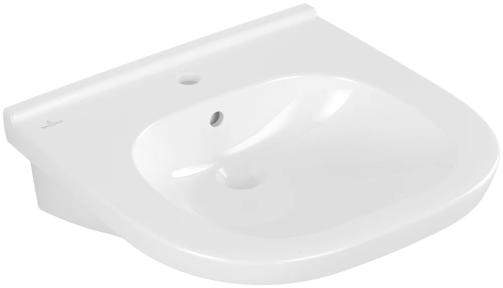 Villeroy & Boch Waschbecken ViCare, oval, weiß Alpin, 555 x 540 mm, Höhe 195 mm, mit Überlauf, barrierefrei, für 3-Loch-Armatur