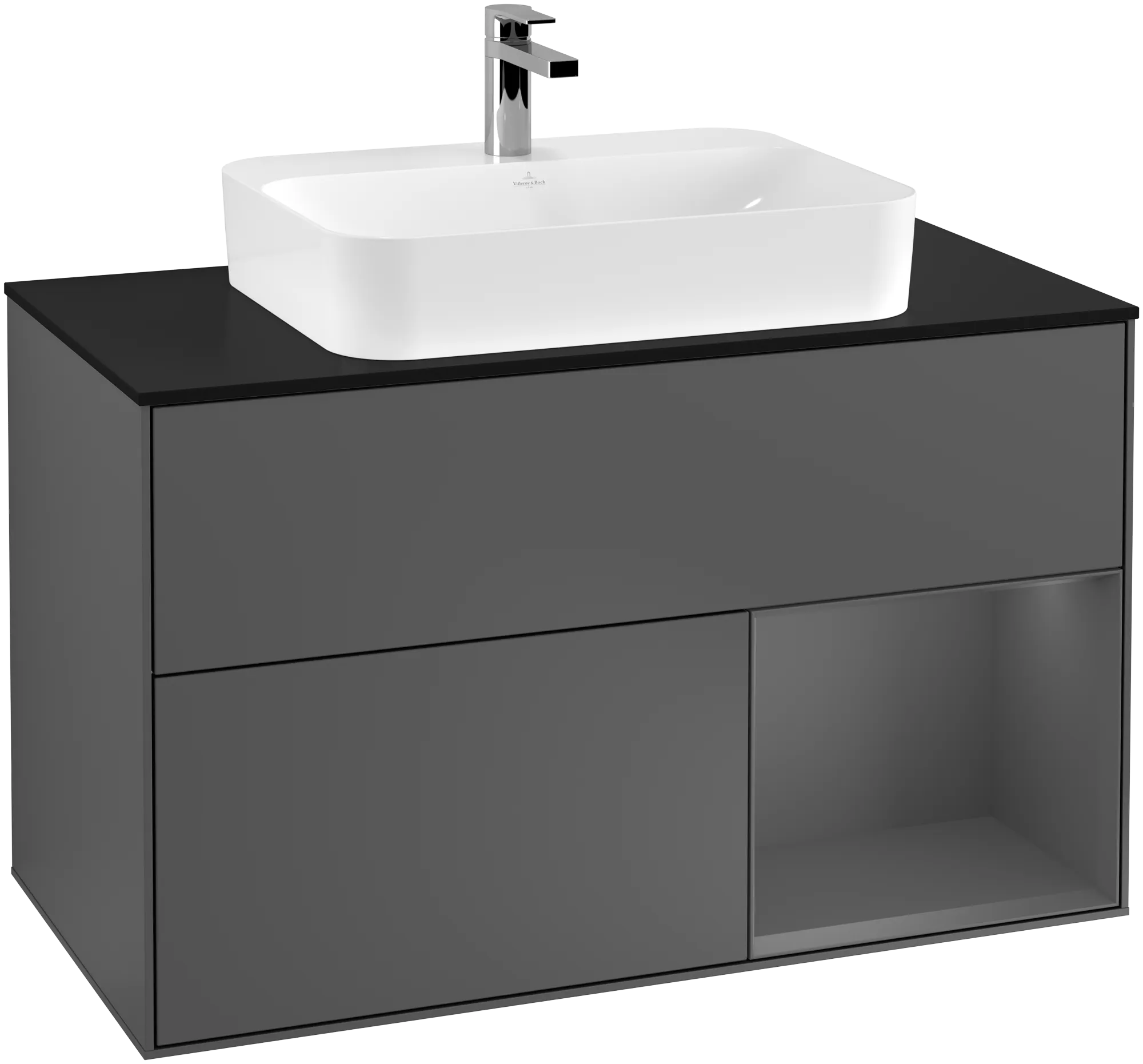 Villeroy & Boch Finion Waschbeckenunterschrank F37 1000x603x501mm Anthracite Matt