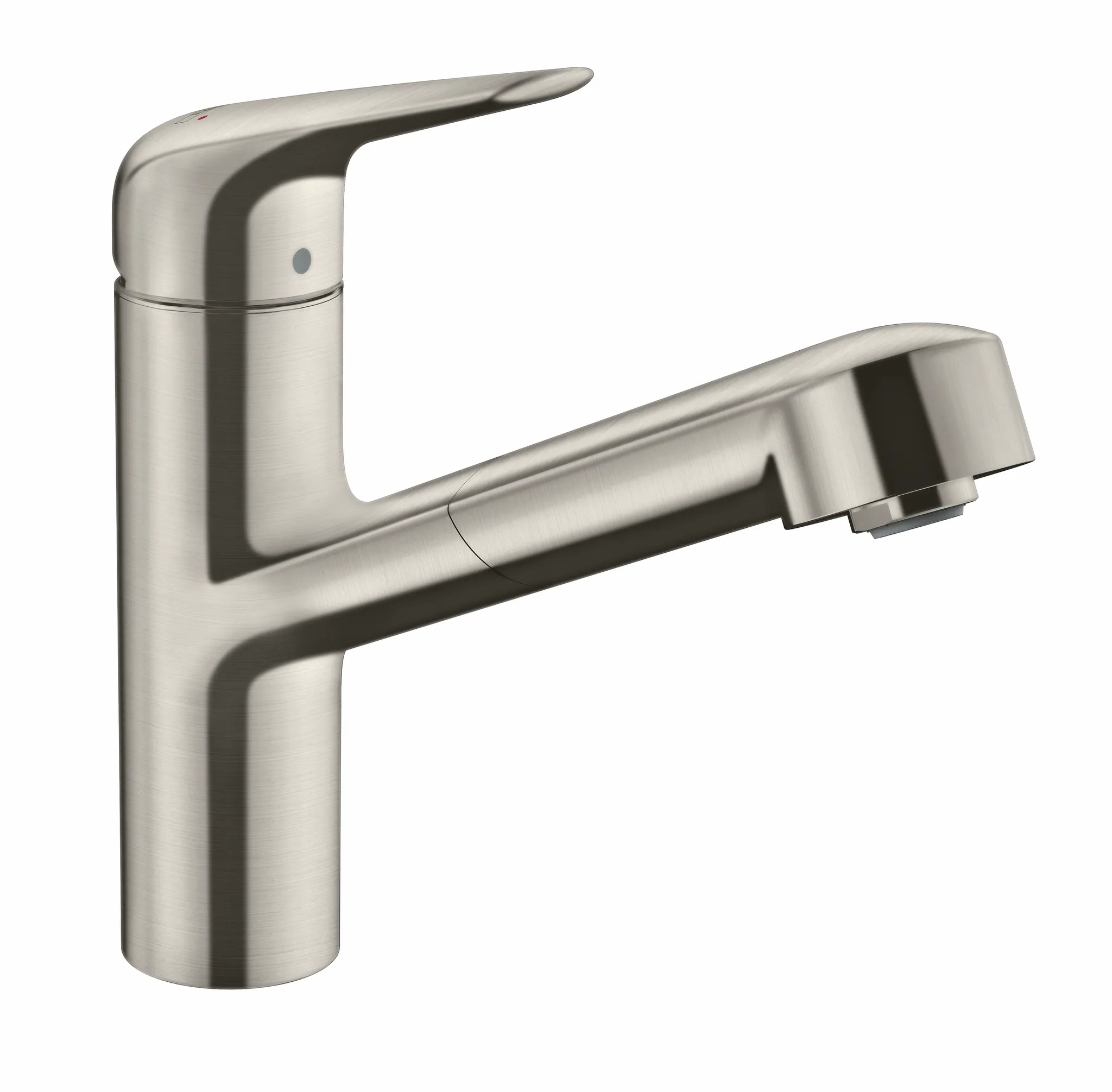 Hansgrohe Focus M42 Einhebel-Küchenmischer 150, Ausziehauslauf, 1jet, Edelstahl Finish