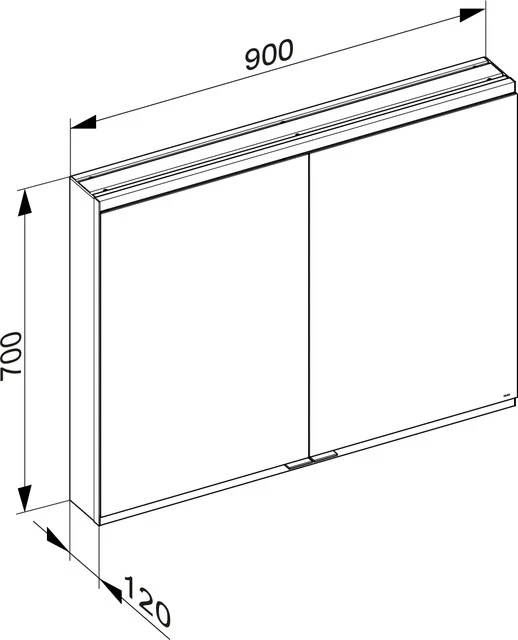 KEUCO Wandvorbau Spiegelschrank 2-türig „Royal Modular 2.0“ in Silber (eloxiert), Aufputz, mit Beleuchtung, mit Steckdose 900 × 700 × 120 mm KEUCO Wandvorbau Spiegelschrank 2-türig „Royal Modular 2.0“ in Silber (eloxiert), Aufputz, mit Beleuchtung, mit Steckdose 900 × 700 × 120 mm