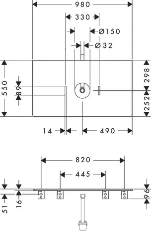 Xelu Q Konsole 980/550 mit Ausschnitt mittig für Aufsatzwaschtisch ohne Hahnloch Weiß Hochglanz Xelu Q Konsole 980/550 mit Ausschnitt mittig für Aufsatzwaschtisch ohne Hahnloch Weiß Hochglanz